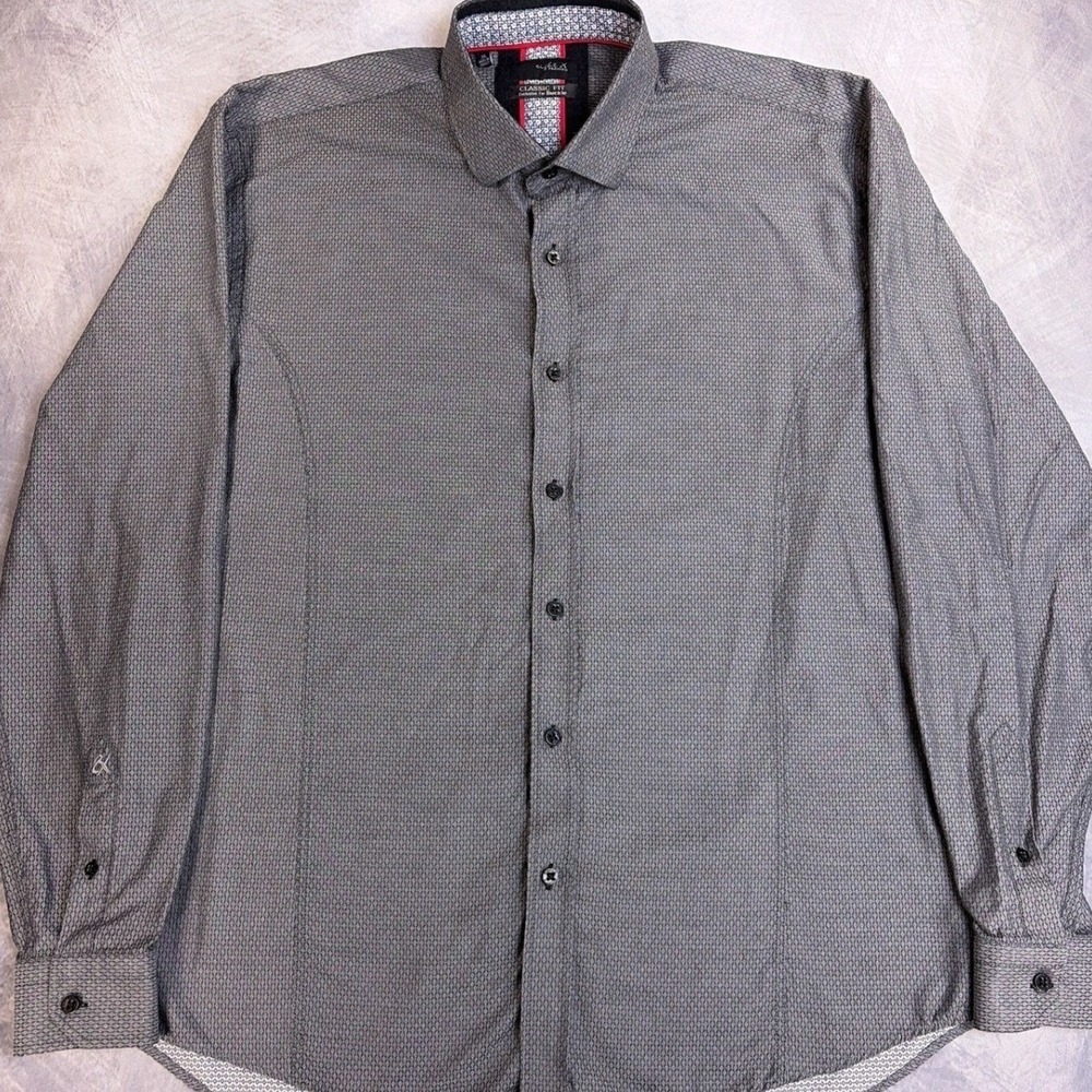 Eight X Premium Mens XL Classic Fit Shirt Grey‎ Geometric Exclusive for Buckle
